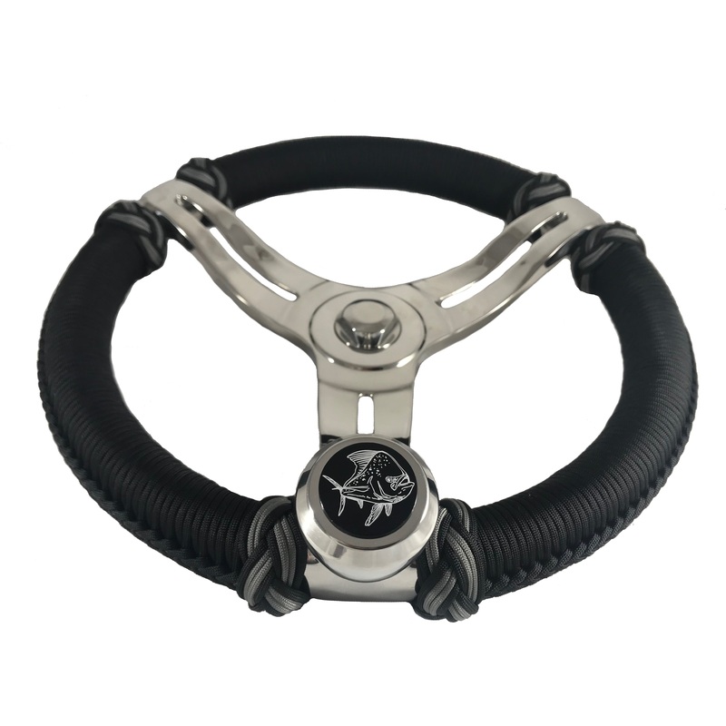 Gemlux Belloca All Stainless, Black Paracord Wrapped Wheel