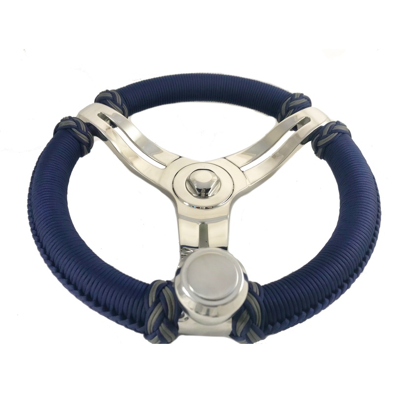 Gemlux Belloca All Stainless, Navy Blue Paracord Wrapped Wheel