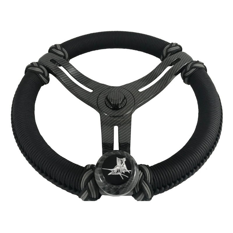 Gemlux Belloca Carbon Fiber Dipped, Black Paracord Wrapped Wheel