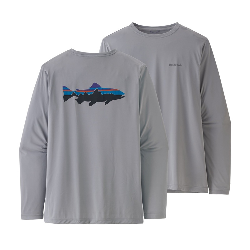 Patagonia Mens Longsleeve Cap Cool Daily Fish Graphic Shirt Sale