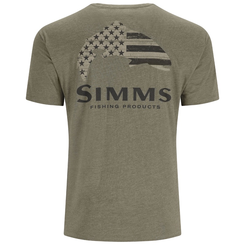 Simms Wooden Flag Trout T-Shirt Sale