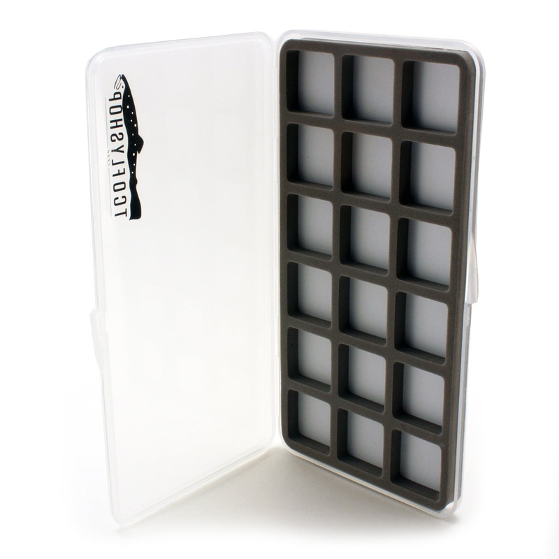 TCO Fly Box - Slim box Tall 18 Compartment