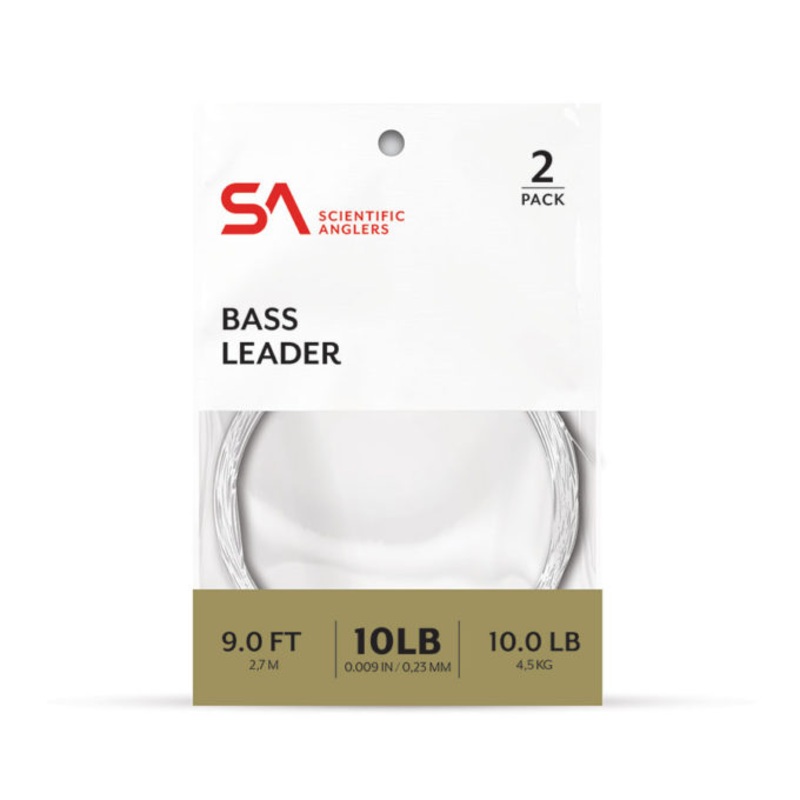 SCIENTIFIC ANGLERS BASS NYLON LEADERS - 9ft 2 PACK