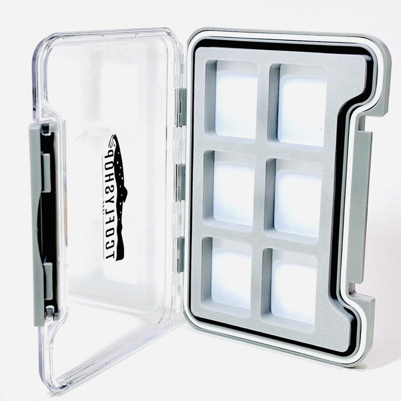 TCO Fly Box - Med Waterproof 6 compt thin box