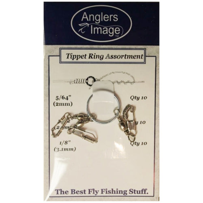 ANGLERS IMAGE TIPPET RINGS NICKEL ASSORTMENT