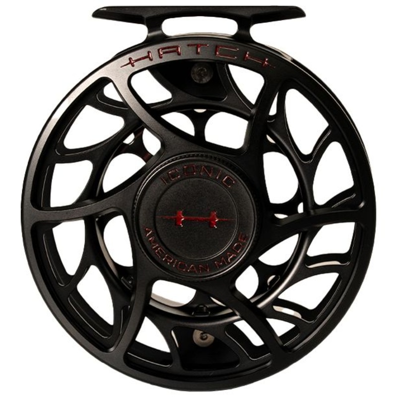 Hatch Custom Black Widow Iconic Large Arbor Fly Reel 7 Plus