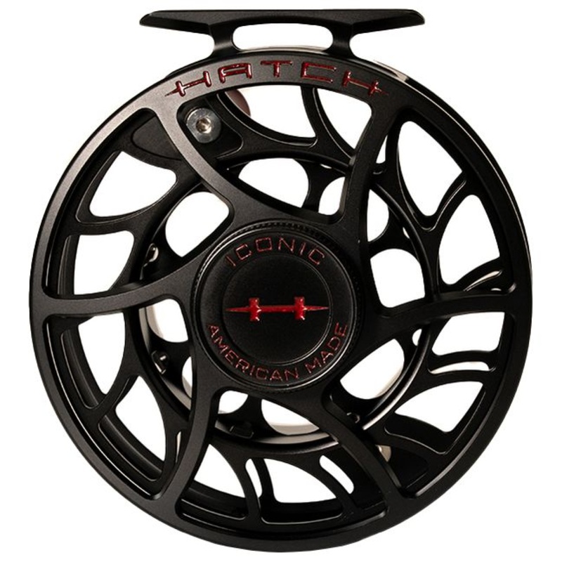 Hatch Custom Black Widow Iconic Large Arbor Fly Reel 9 Plus