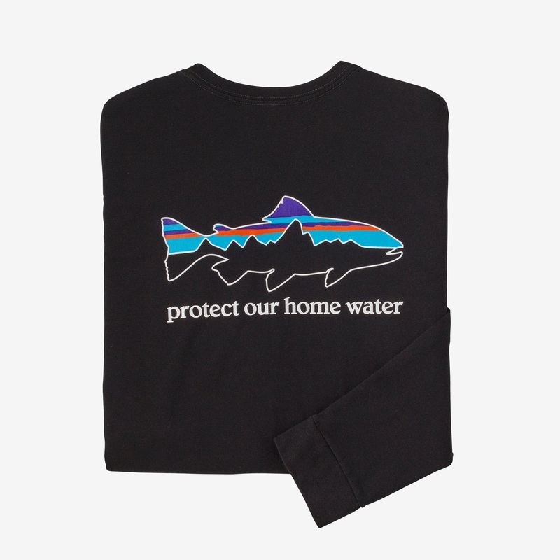 Patagonia Mens Home Water Trout Longsleeve Responsibili Tee
