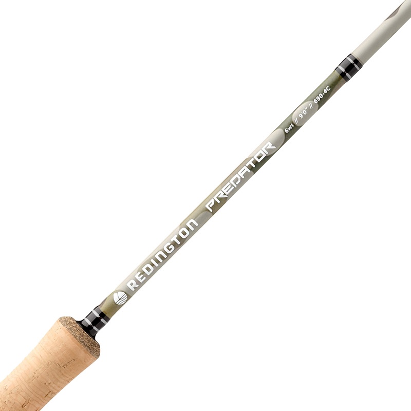 REDINGTON 890-4 PREDATOR ROD WITH TUBE- CAMO 8WT 9ft  4PC