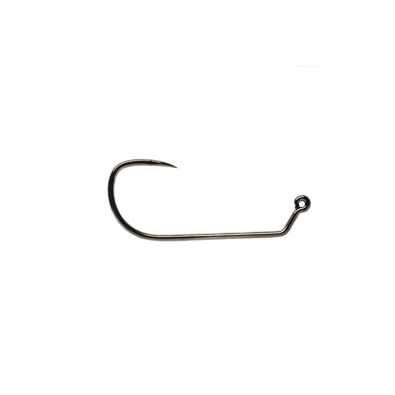 Fulling Mill Jig Force Long Black Nickel Barbless Hook