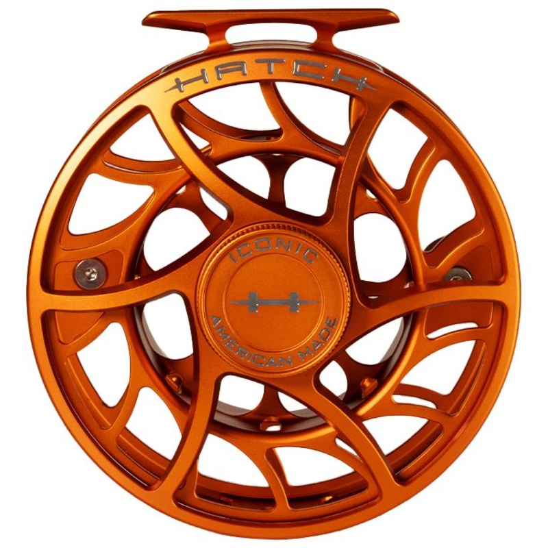 Hatch Custom Campfire Orange Iconic Limited Edition 11 Plus Large Arbor Fly Reel