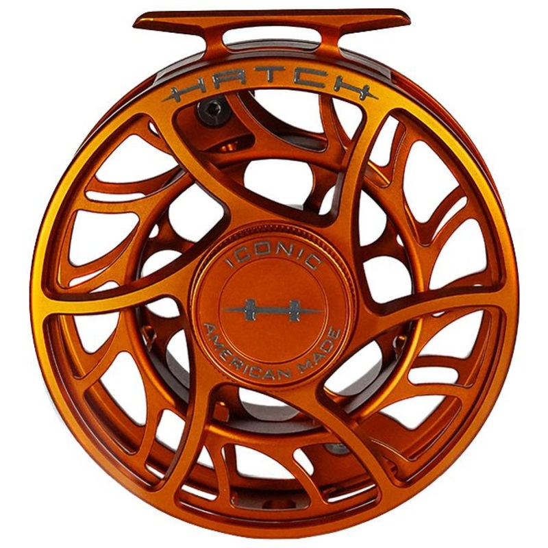 Hatch Custom Campfire Orange Iconic Limited Edition 9 Plus Large Arbor Fly Reel