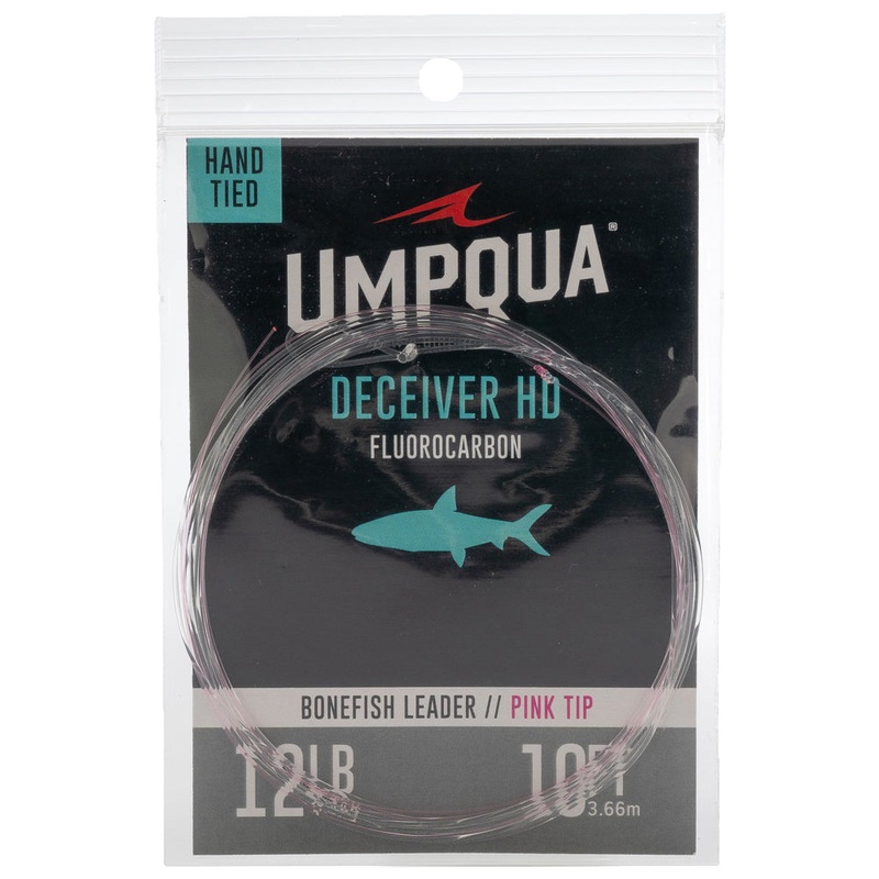Umpqua Hand Tied Bonefish Fluorocarbon Leader with Pink Tip