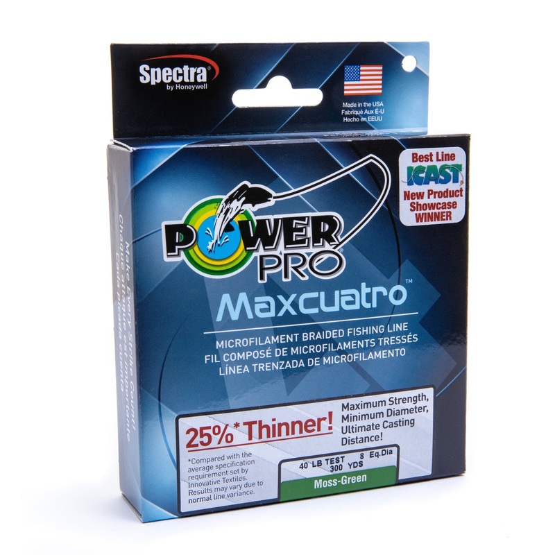 Power Pro Maxcuatro Spectra Braided Line Moss Green