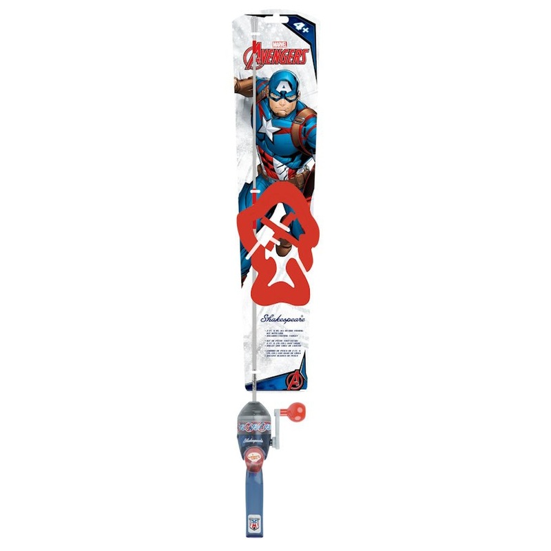 Shakespeare Kids Beginner Kit Captain America Light Spincast