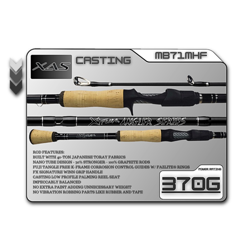 FX Custom Rods XAS 7'1" Medium Heavy Fast Cork Casting Rod