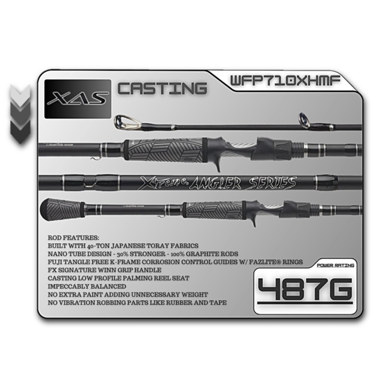 FX Custom Rods XAS 7'10" XTRA Heavy Mod-Fast **Flipping** Casting Rod