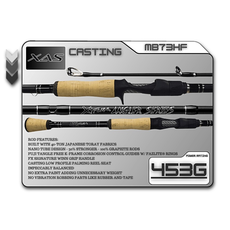 FX Custom Rods XAS 7'3" Heavy Fast Cork Casting Rod