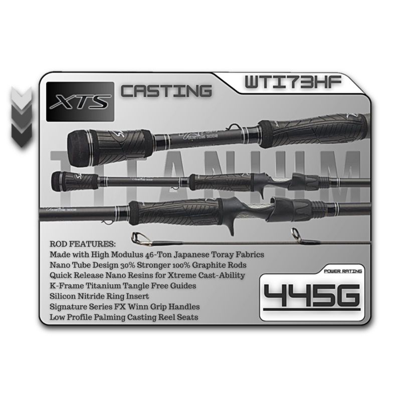 FX Custom Rods Titanium Series 7'3" Heavy Fast Casting Rod