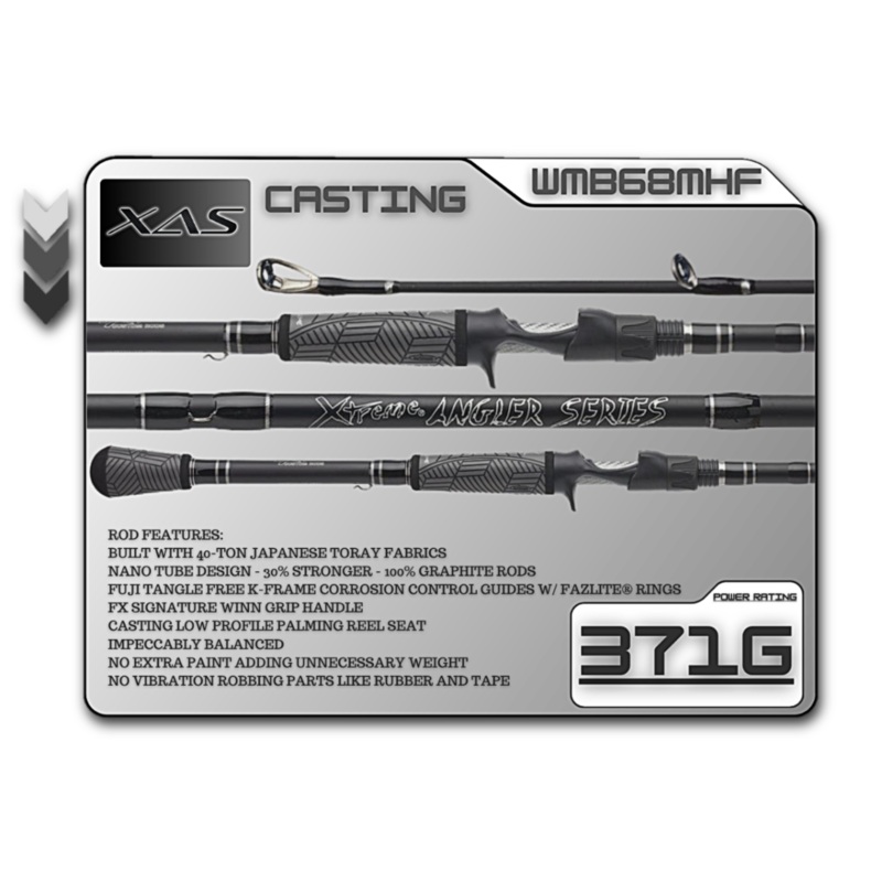 FX Custom Rods XAS 6'8" Med-Heavy Fast Casting Rod