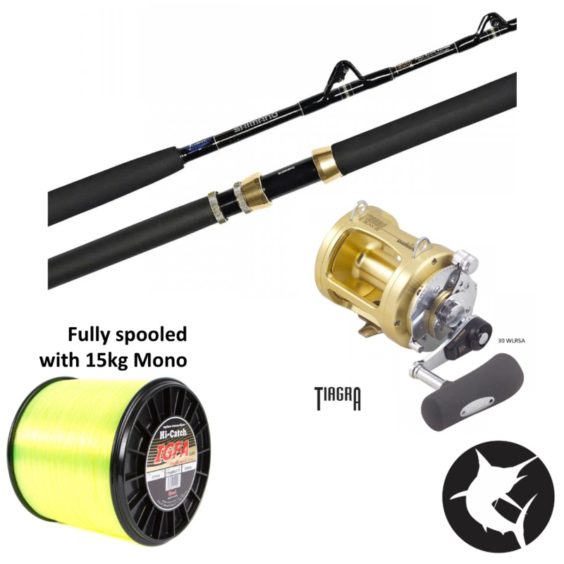 Shimano TCurve Tiagra 15kg SU / Tiagra 30WLRSA Game Fishing Combo