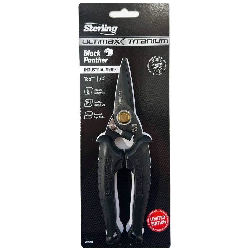 Sterling Black Panther 185mm (7") Ultimax Titanium Industrial Snips
