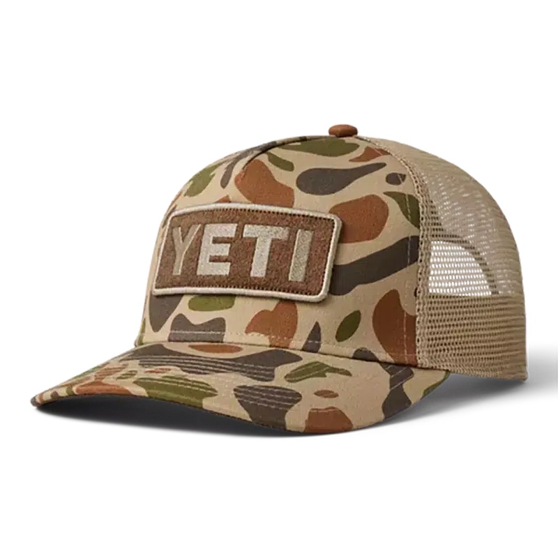 Yeti Logo Full Camo Trucker Hat
