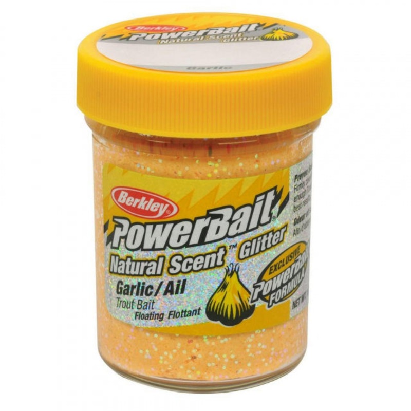PowerBait Natural Glitter Trout Bait | Garlic | Model #BGTGY2