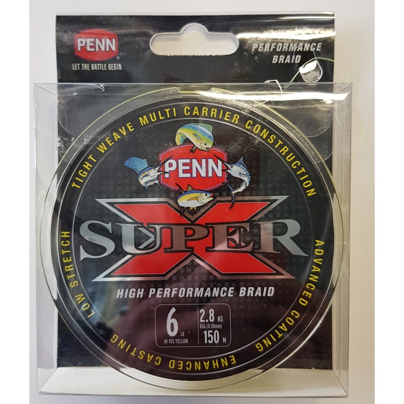 Penn Super X BraidedFishing Line - 6lb 150m