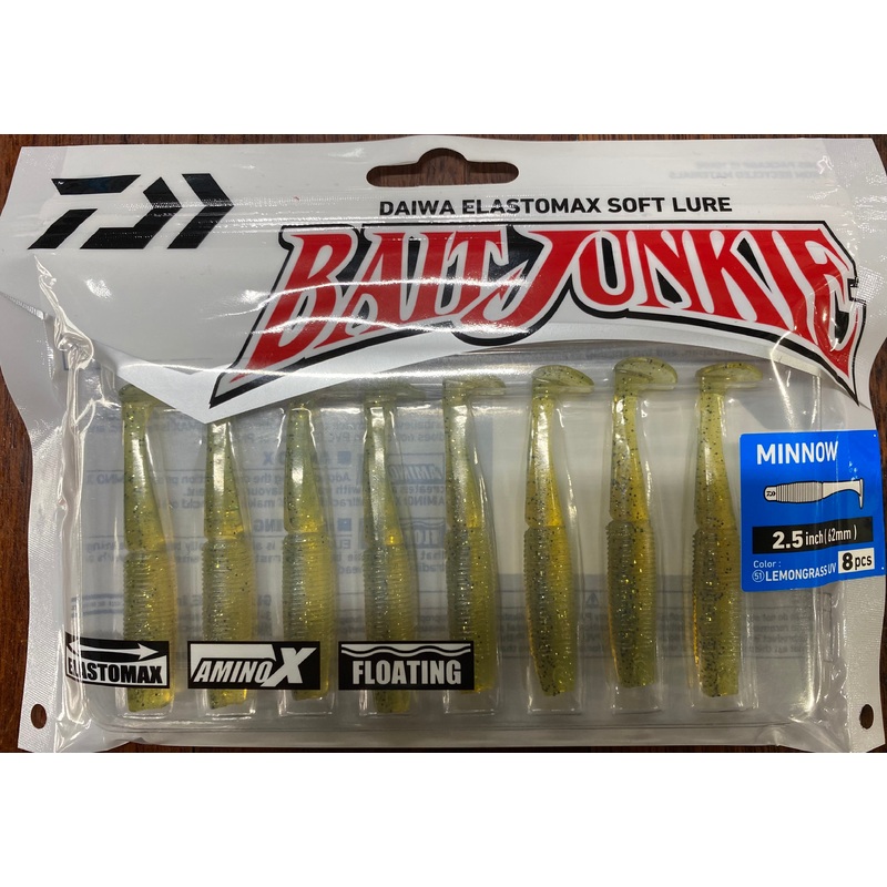 Daiwa Bait Junkie 2.5" MINNOW #51 LEMONGRASS UV