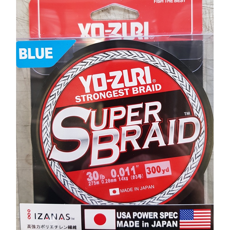 Yo-Zuri Super Braid 30lb 300yd Blue