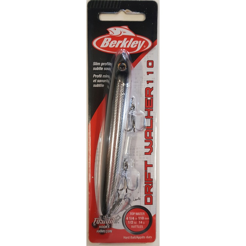 Berkley Drift Walker 110 Hard Bait Lure Black Chrome
