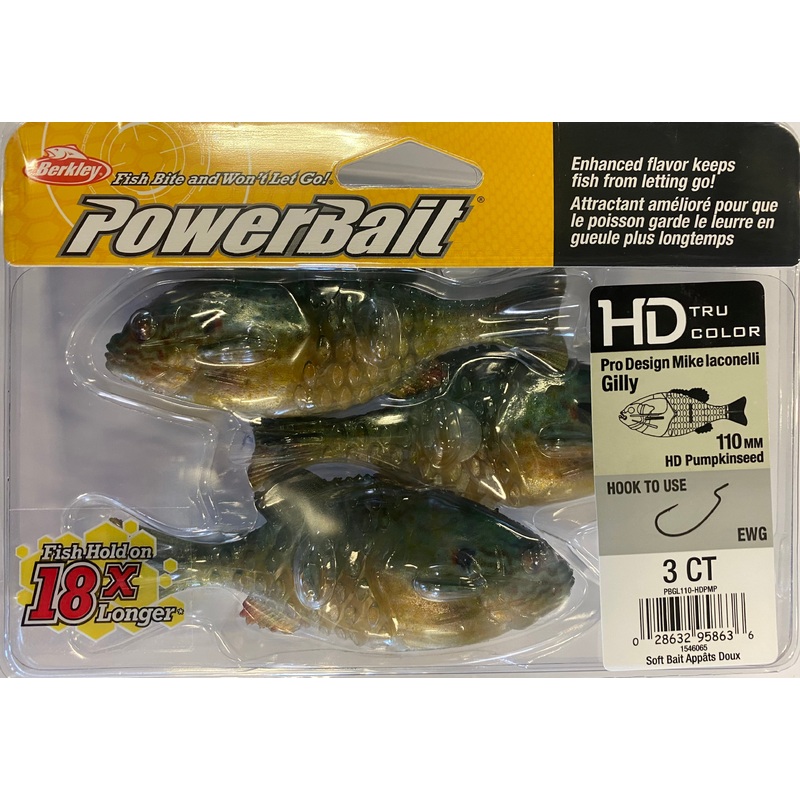 Berkley PowerBait Gilly 110mm HD Pumpkinseed 1546065