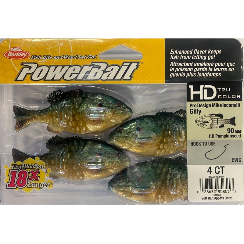 Berkley PowerBait Gilly 90mm HD Pumpkinseed 1546053