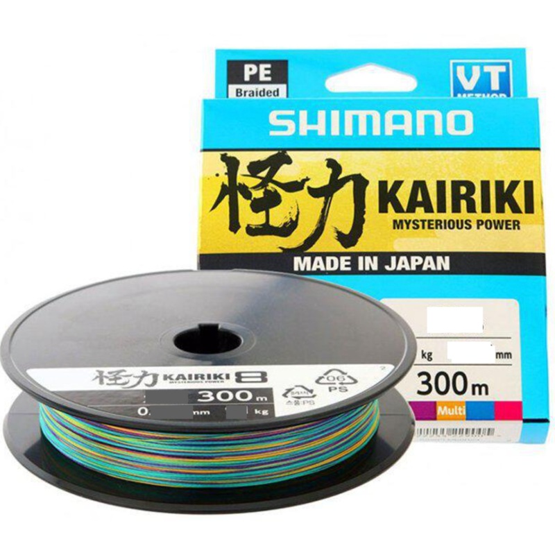 SHIMANO Kairiki 8 Multi Colour 300m PE 6 (60lb) SKE30060M