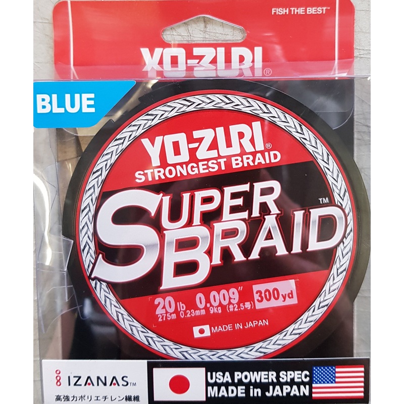 Yo-Zuri Super Braid 20lb 300yd Blue