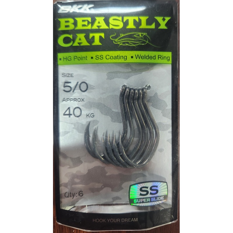 BKK BEASTLY CAT BAIT HOOK 5/0 Qty 6