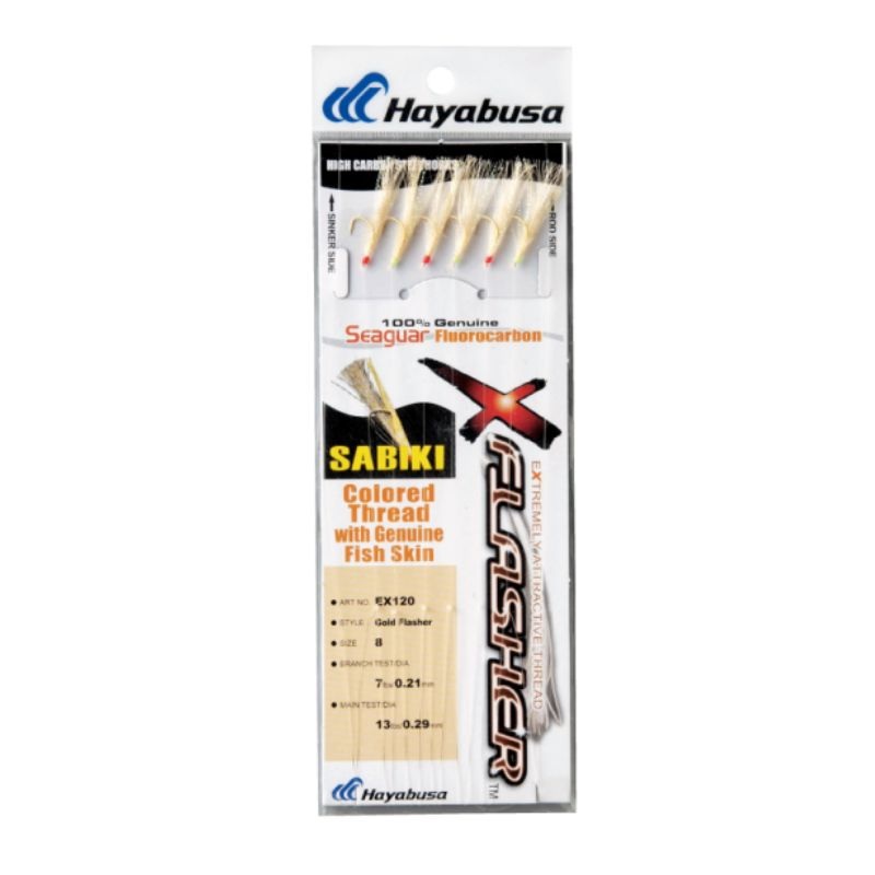 Seuelo Sabiki Hayabusa Gold Flasher // 9, 10, 12, 16, 18
