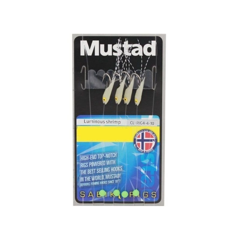 Seuelo Sabiki Mustad Shrimp Rig Lominous // 4, 6