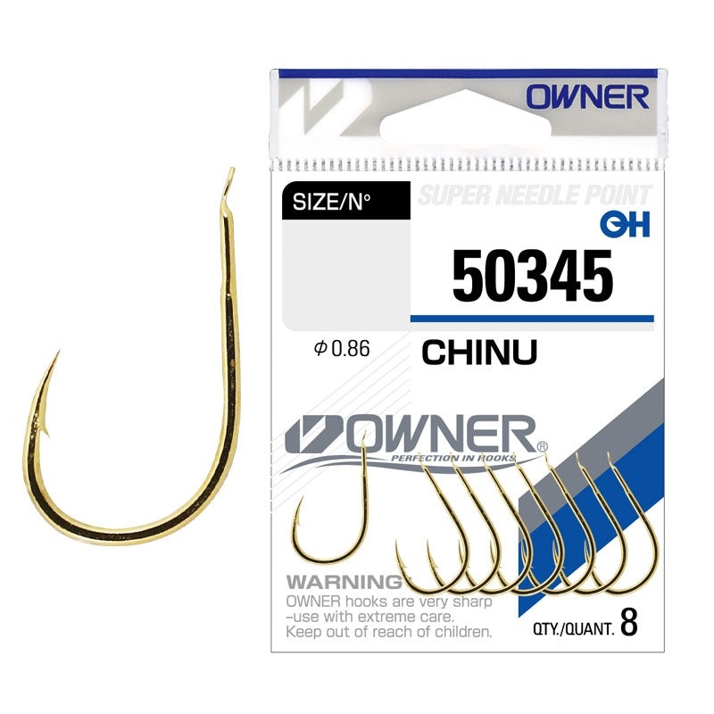 Anzuelo Simple Owner Chinu Dorado 50345  // 1, 2, 3, 4, 5, 6, 7