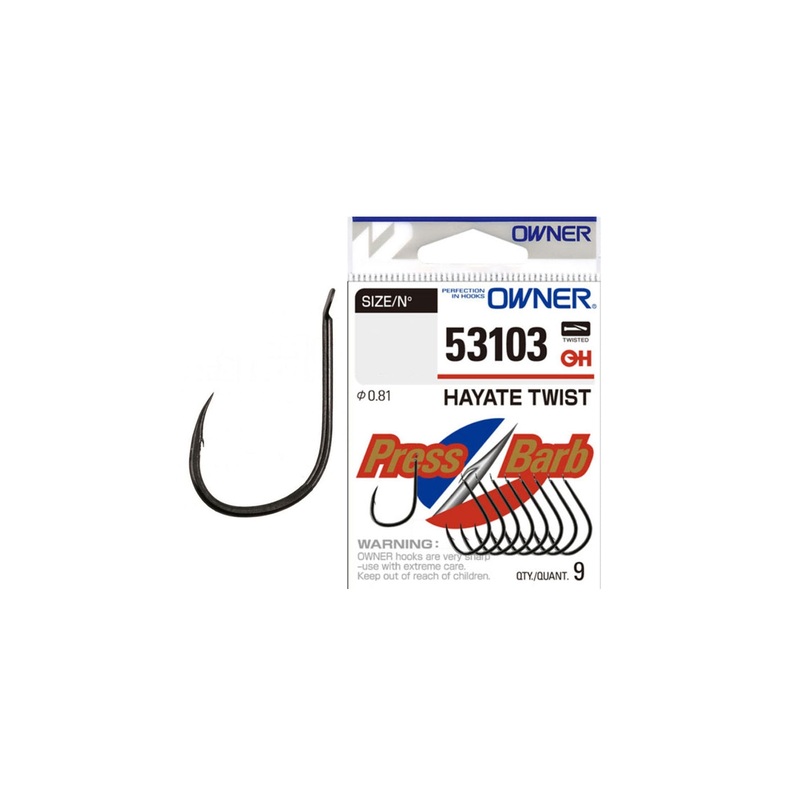 Anzuelo Simple Owner Hayate Twist 53103 // 1, 2, 4, 5, 6, 1/0