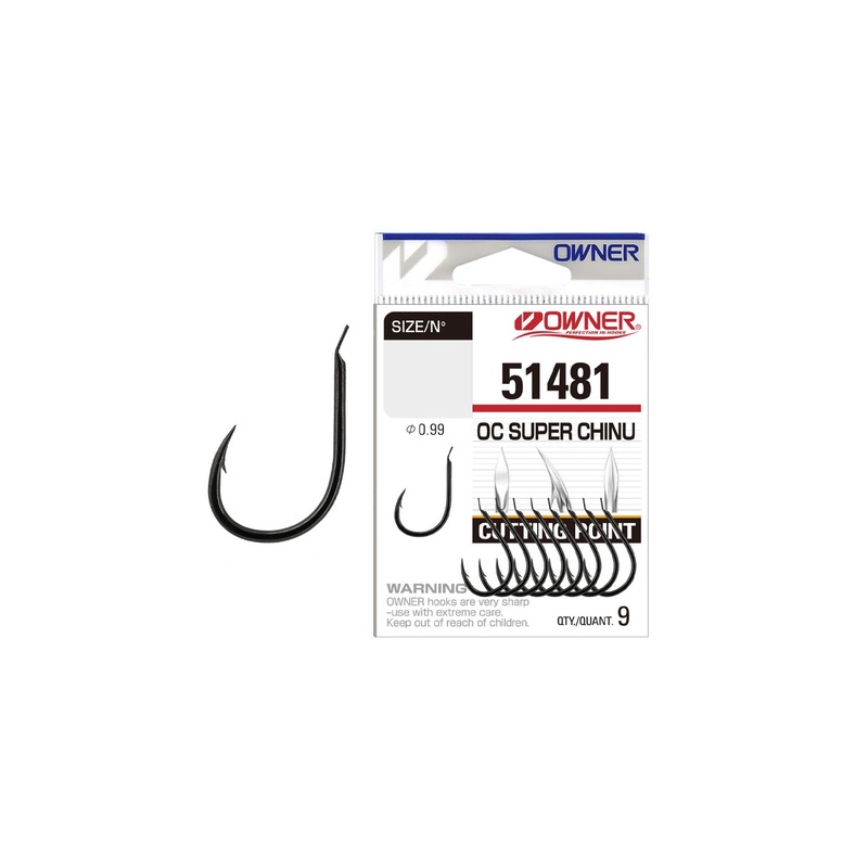 Anzuelo Simple Owner OC Super Chinu 51481 // 1, 2, 3, 4, 5, 1/0, 2/0, 3/0