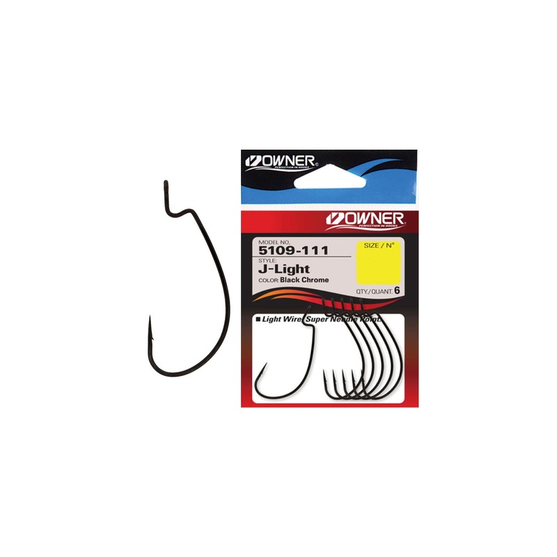 Anzuelo Texas Owner J-Light 5109 // 1, 2, 4, 6, 1/0, 2/0, 3/0, 4/0