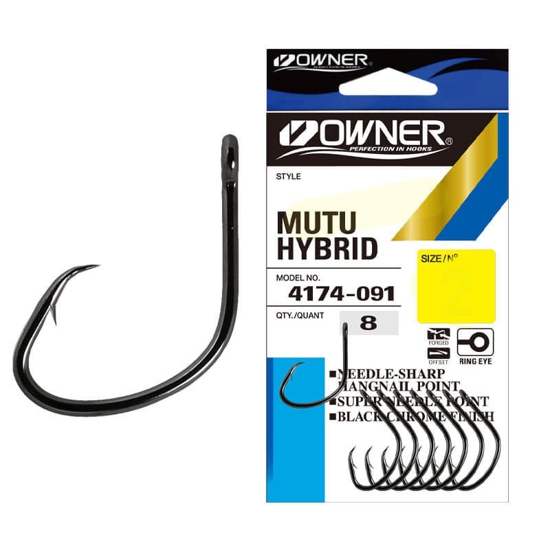 Anzuelo Simple Owner Mutu Hybrid 4174 // 4, 2, 1, 1/0, 2/0, 3/0