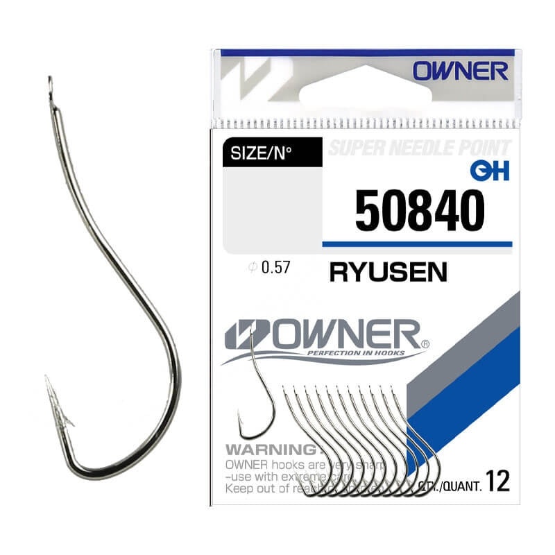 Anzuelo Simple Owner Ryusen 50840 // 4, 3, 2, 1, 1/0, 2/0