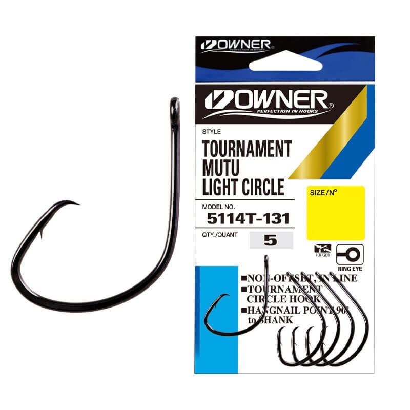 Anzuelo Simple Owner Tournament Mutu Light 5114T // 7/0, 8/0, 9/0